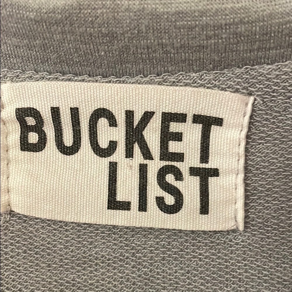 BUCKETLIST Gray Button Down Shirt medium EUC - image 2